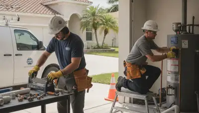 Brandon, FL plumber repairing a leak for local plumbing service on plumbersbrandonfl-new.com
