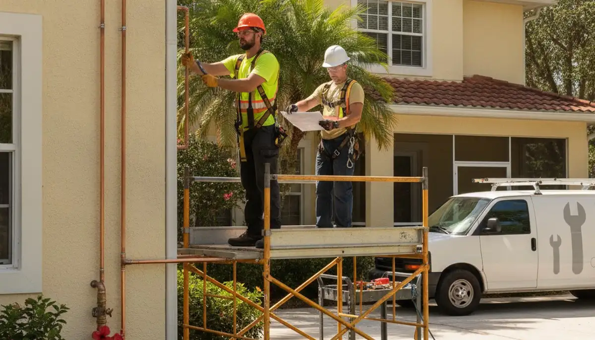 Brandon, FL plumber repairing a plumbing issue for a local home service call