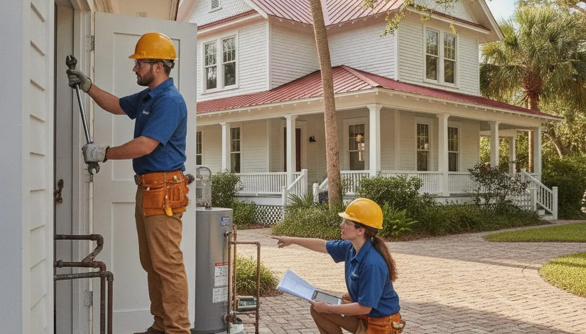 Plumber repairing pipe in Brandon, FL for fast residential plumbing service