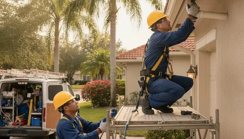 Plumber repairing a pipe in Brandon, FL for residential plumbing service