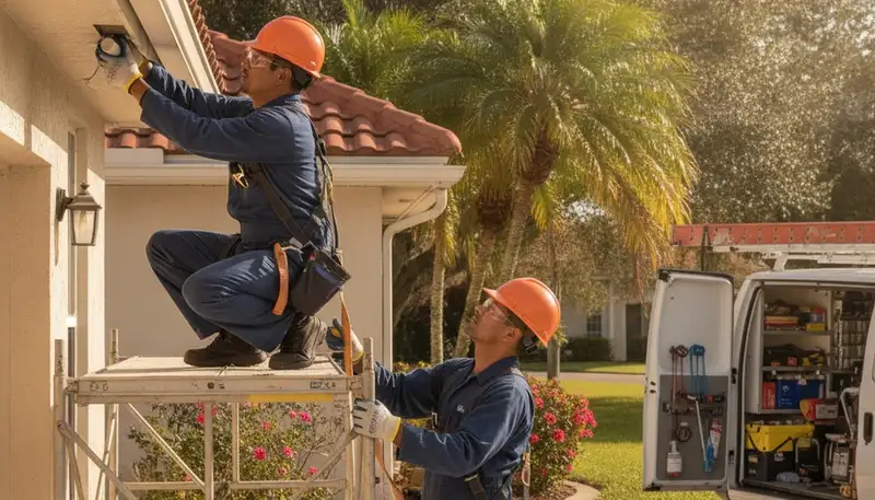 Plumber repairing a leak in Brandon, FL for plumbing repair service