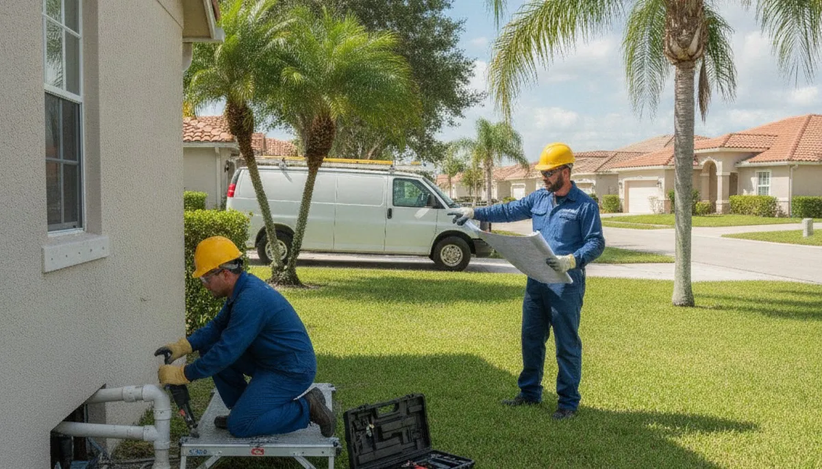 Plumber repairing pipes in Brandon, FL for local plumbing repair service