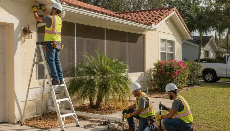 Plumber servicing a Brandon, FL home for leak repair and plumbing maintenance