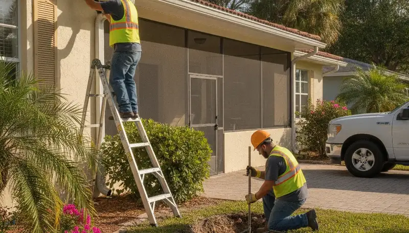 Plumber repairing a leak in Brandon, FL for plumbing repair service