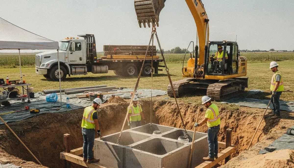 Septic tank installation in Brandon, FL by On Call Plumbers for residential plumbing service